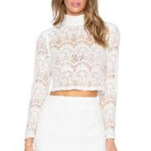 ASILIO Resurrection White Lace Crop Top
